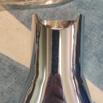 Mercedes W111 Flared Chrome Tailpipe Exhaust Tip- 1114920414 NOS