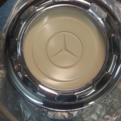 Mercedes W128, W180 220S/ SE Chrome Hubcap 1804000225 NOS Ponton 1956-59