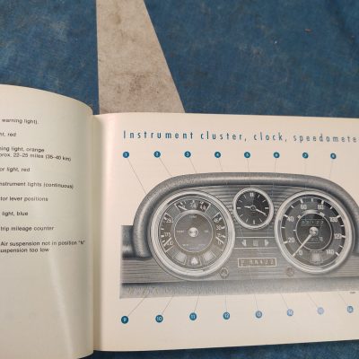 Mercedes W109 300SEL 6.3 Owners Manual 1095841996 Nr. Mint condition