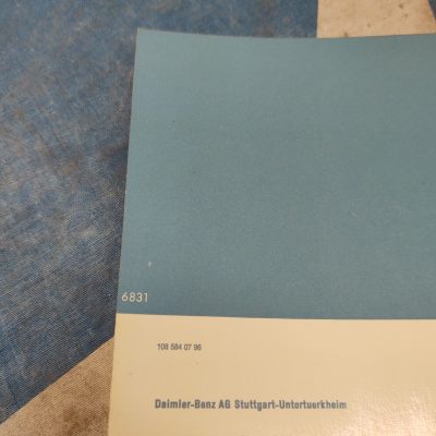 Mercedes W112 300SE Owners Manual 1085840796  -Nr. Mint Cond.