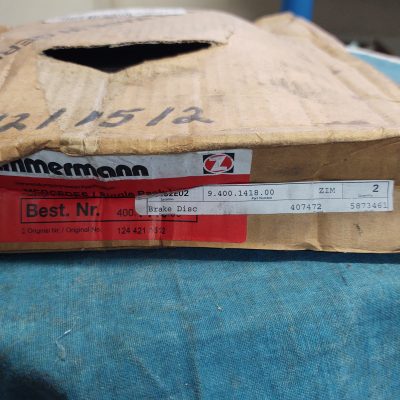 Mercedes W124 Zimmerman Front Brake Rotors 1244211512 NOS