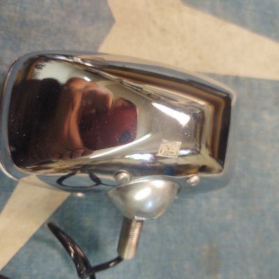 Mercedes W198, W121, Porsche 356 Chrome 6.5 in. Rectangle Yellow Fog Light New