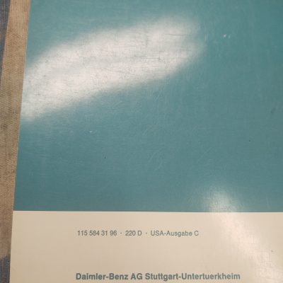 Mercedes W115 220D Owners Manual 1155843196 Mint Cond.