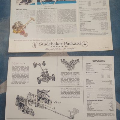 Mercedes W121 190SL Advertising Sales Sheet Ex. Cond.