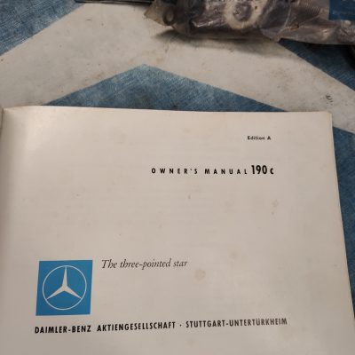 Mercedes 190C Owners Manual Ed.A Ex+- Nr. Mint Cond.