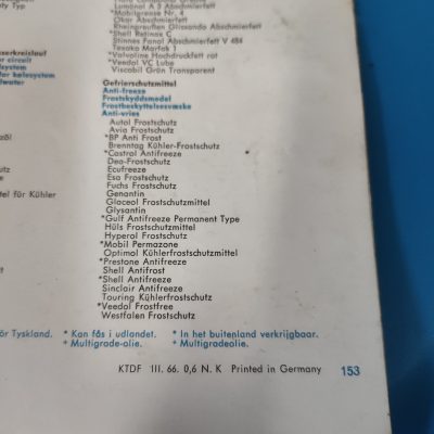 Mercedes W113 Owners Manual 5 languages 1135840196 Good Cond.