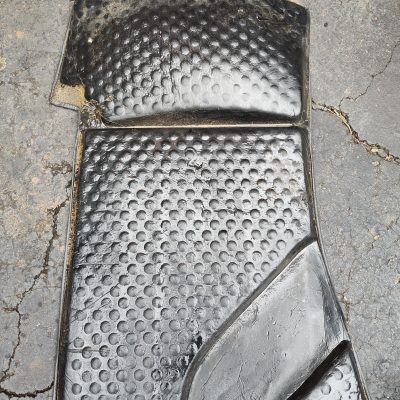 Mercedes W114 Coupe Floor Mat Grey Loop Carpet and Foam Pad Right Ex. Used