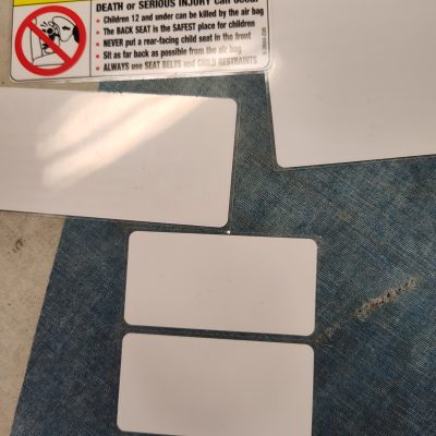 Mercedes Original Air Bag Warning Stickers (5) NOS