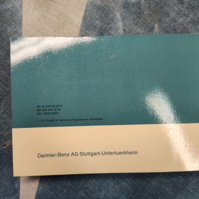 Mercedes O309, Truck,  Buses Service Booklet 0005841695 NOS Printed 1974 Mint Condition