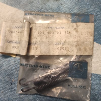 Mercedes W108, W109, W113, W116, W123, W124 Parking  Brake Tension Spring 1084230192 NOS