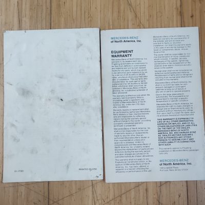 Mercedes W108, W110, W111, W113 Frigiking AC Operating Manual