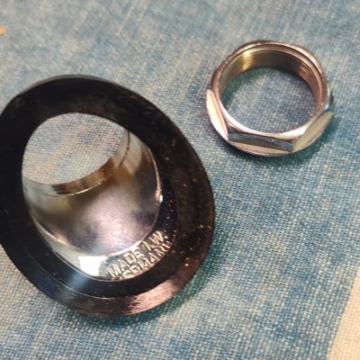 Mercedes, Porsche Hirshmann Antennae Chrome Base 20mm Nut NOS